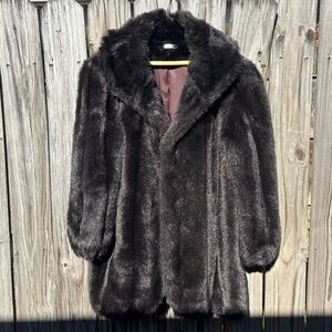 Black Faux Fur Coat